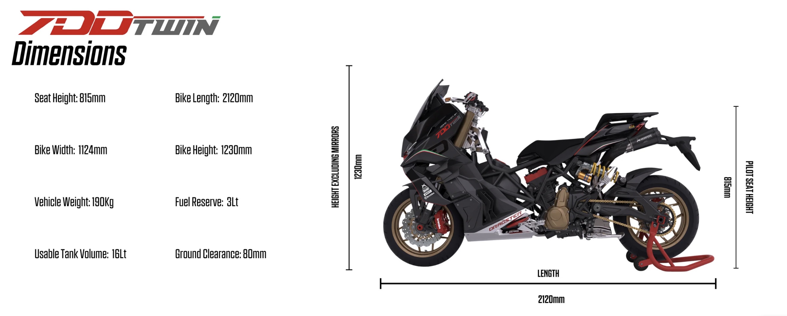 dragster 700 teh spec